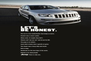 Ein Auto mit unten bearbeiteten Textzitaten.