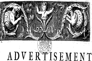 Schwarzes und weißes Banner mit "Werbung" unten und einem zentralen Logo mit menschlichem Gesicht.