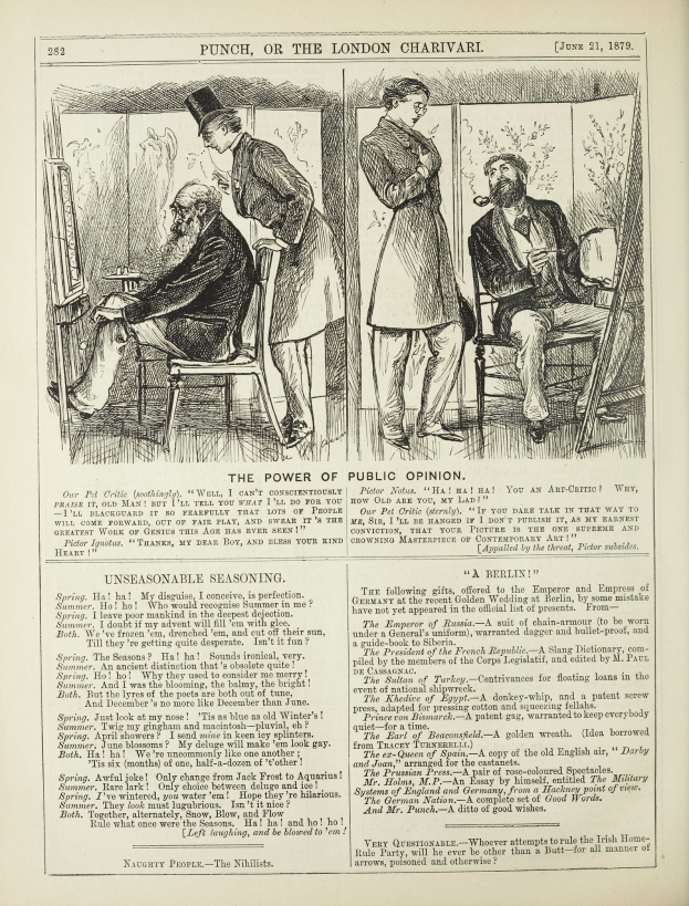 Ein altes Buchcover mit einem Mann in einem Anzug, der in einem Stuhl sitzt und nachdenklich schaut, und einer Frau, die neben ihm steht und nachdenklich in die Ferne schaut, mit der Aufschrift "Die Macht der öffentlichen Meinung" auf dem Umschlag.